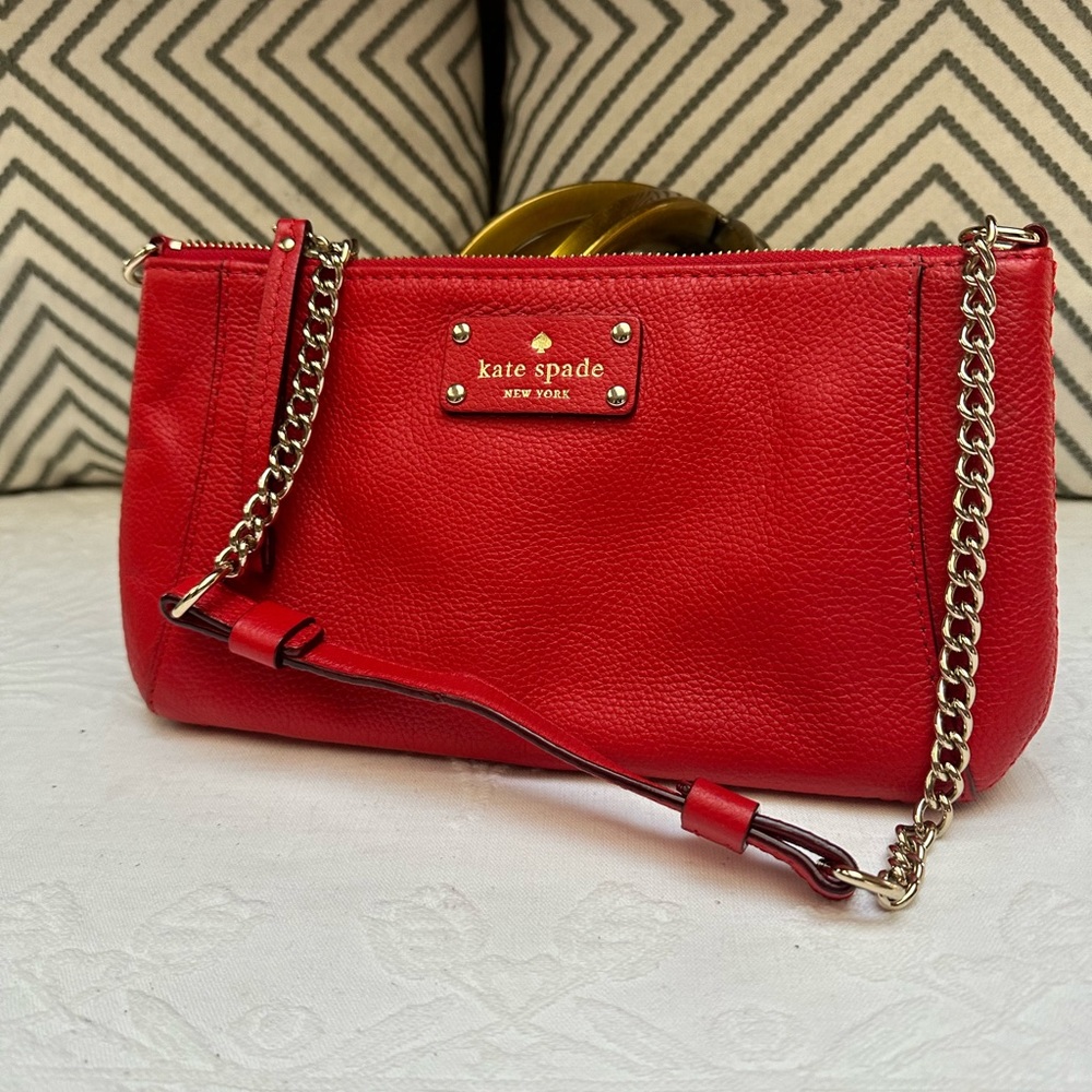 Kate Spade Red Leather Shoulder Bag